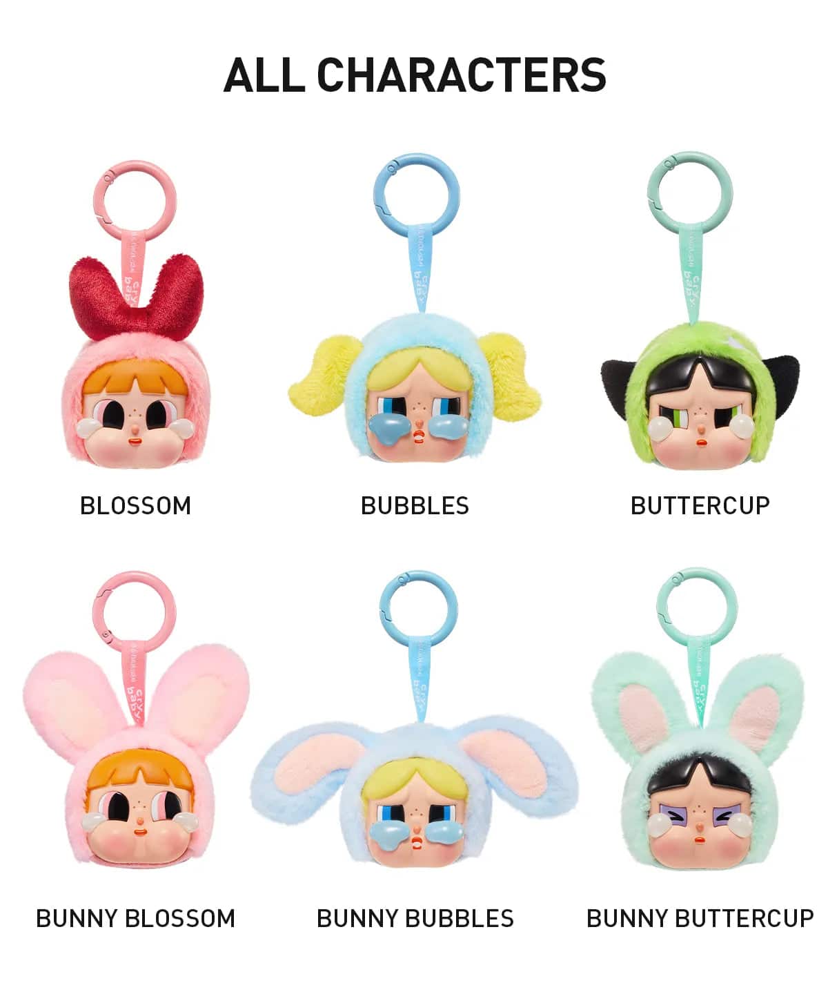 Pop Mart CryBaby x Powerpuff Girls Series Vinyl Face Plush Sealed Case - Imagen 3