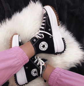 CONVERSE RUN STAR HIKE HI BLACK WHITE GUM - Imagen 2
