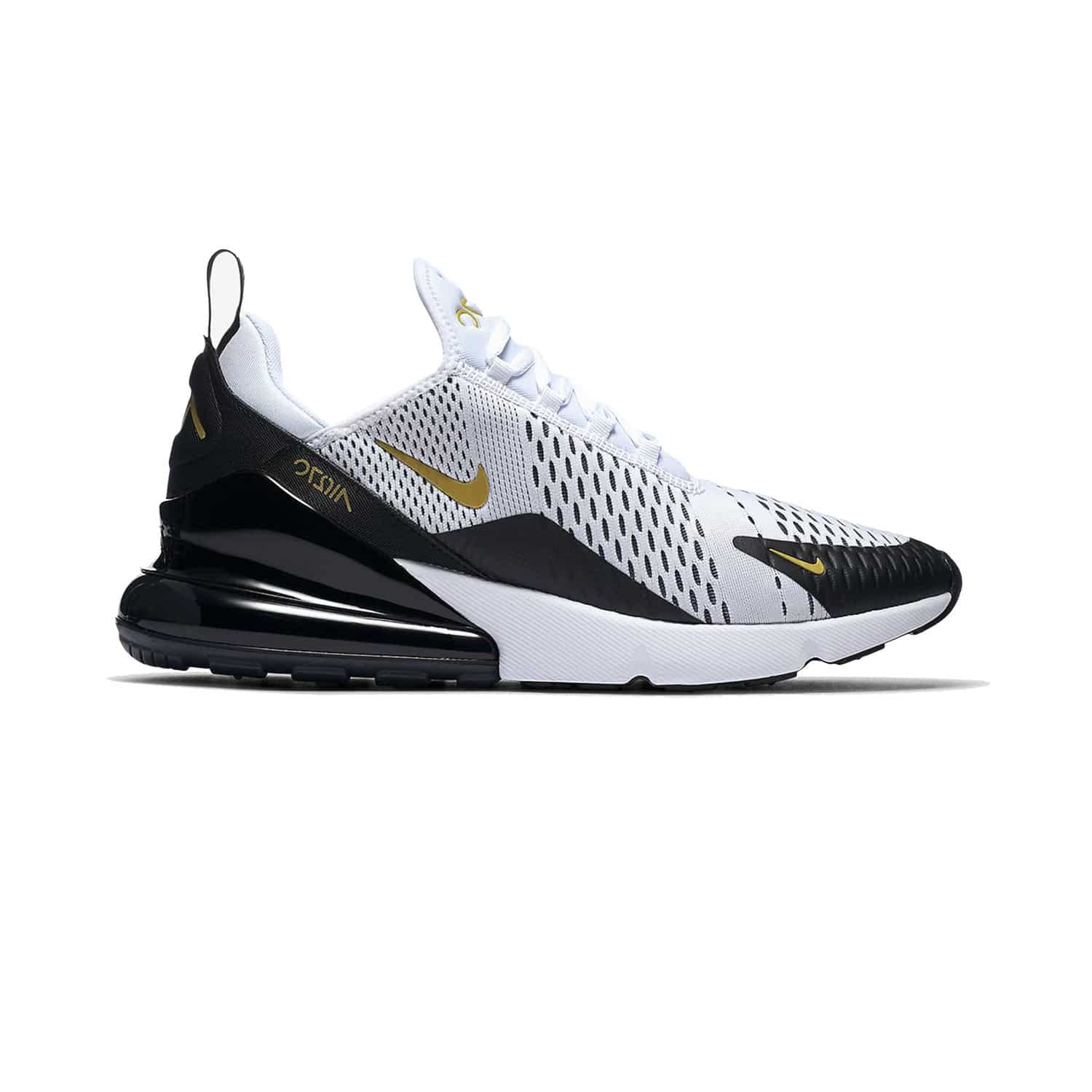 white black and gold air max
