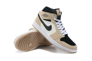 AIR JORDAN 1 BEIGE Y NEGRO - Imagen 3