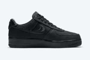 Stussy x Nike Air Force 1 Low ‘Triple Black’ - Imagen 2