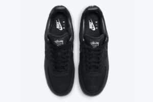 Stussy x Nike Air Force 1 Low ‘Triple Black’ - Imagen 3
