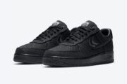 Stussy x Nike Air Force 1 Low ‘Triple Black’ - Imagen 4