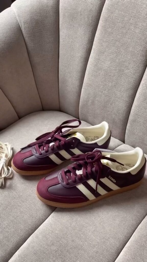Adidas Samba OG Maroon Gold Metallic - Imagen 4