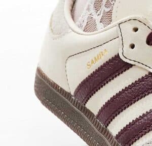 Adidas Samba OG Wonder White Maroon - Imagen 5