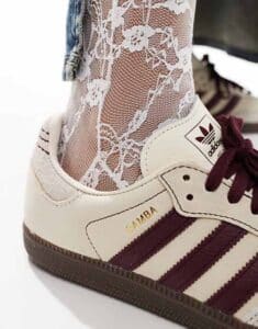 Adidas Samba OG Wonder White Maroon - Imagen 3