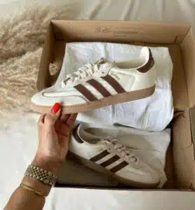 Adidas Samba OG cream and brown - Imagen 2