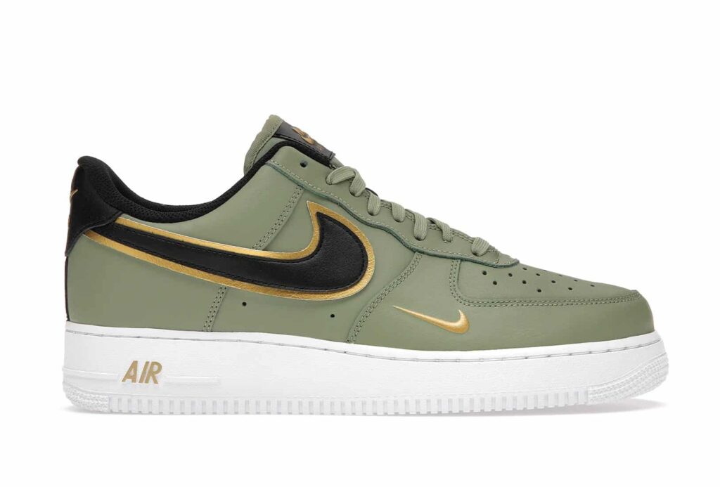 Air-Force-1-Olive-Gold-1.jpg Nike Air Force 1 07 Double Swoosh Olive Gold Black - Imagen 1