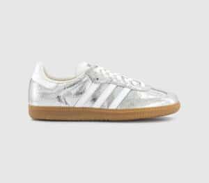 adidas Samba OG Trainers Silver Metalic White White