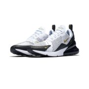 Air Max 270 WHITE BLACK METALLIC GOLD - Imagen 2