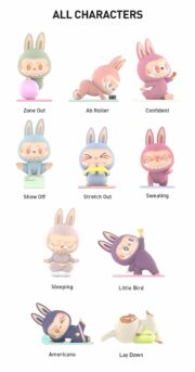 Pop Mart Labubu The Monsters Lazy Yoga Series Figures Sealed Case - immagine 3