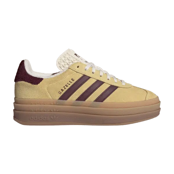 adidas Gazelle Bold Almost Yellow Maroon (Women's)