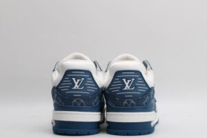 LV Trainer Monogram Denim White Blue - Imagen 5