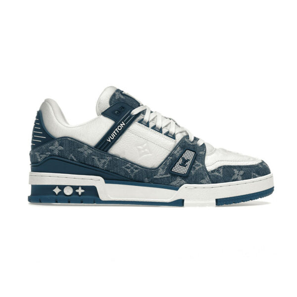 LV Trainer Monogram Denim White Blue
