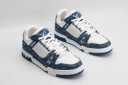 LV Trainer Monogram Denim White Blue - Afbeelding 3