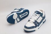 LV Trainer Monogram Denim White Blue - Afbeelding 7