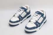 LV Trainer Monogram Denim White Blue - Afbeelding 4
