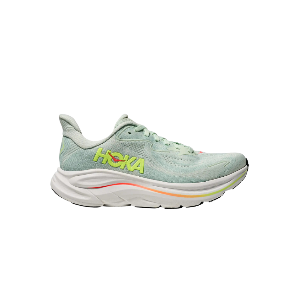 Hoka W Clifton 10 - Sea Glass / Neon Flame Hoka W Clifton 10 - Sea Glass / Neon Flame