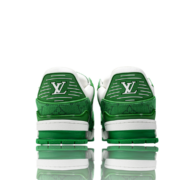 LV Trainer Low Monogram Denim White Green