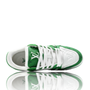 LV Trainer Low Monogram Denim White Green