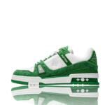 LV Trainer Low Monogram Denim White Green