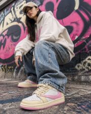 Travis Scott x Air Jordan 1 Low OG Sail White Pink