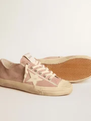 Golden Goose V-Star Pink Suede Cream Star