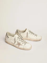 Golden Goose Super-Star Silver Heel Tab Stud Lettering