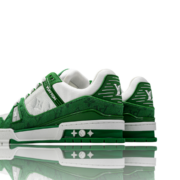 LV Trainer Low Monogram Denim White Green