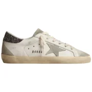 Golden Goose Super-Star Gray Star Dark Gray Glitter Heel Tab