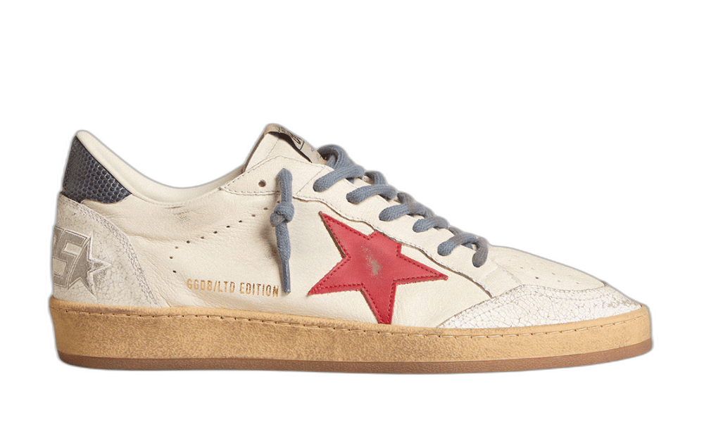 Golden Goose Ball Star LTD Blanco Azul con Estrella Roja Golden Goose Ball Star LTD Blanco Azul con Estrella Roja