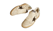 Golden Goose Ball Star Blanco Verde con Estrella Negra