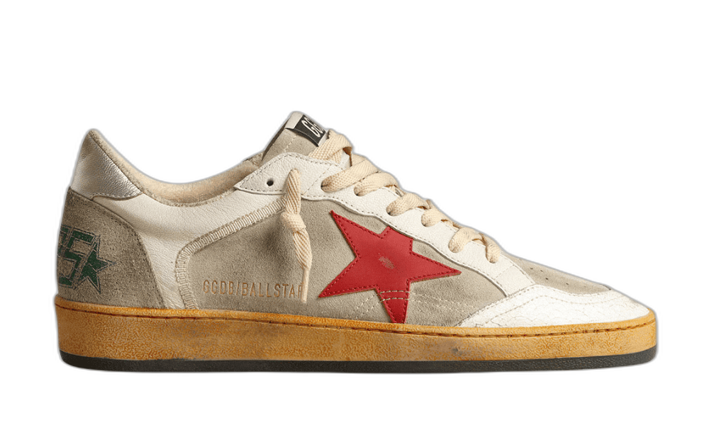 Golden Goose Ball Star Gris con Estrella Roja Golden Goose Ball Star Gris con Estrella Roja