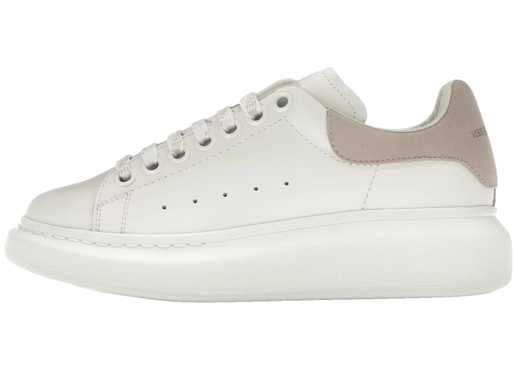 Alexander McQueen Blanco con talón beige