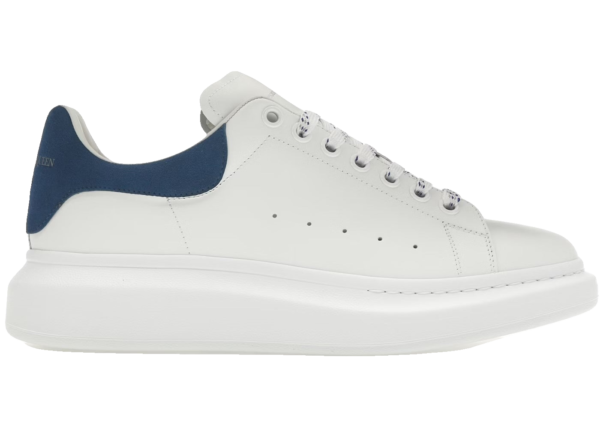Alexander McQueen Blanco con talón azul marino