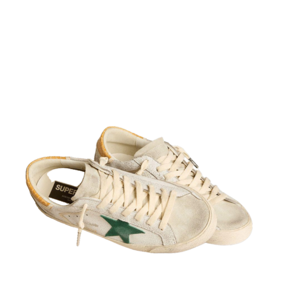 Golden Goose Super-Star Blanco Estrella Verde