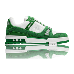LV Trainer Low Monogram Denim White Green