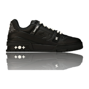 LV Trainer Low Monogram Black Embossed