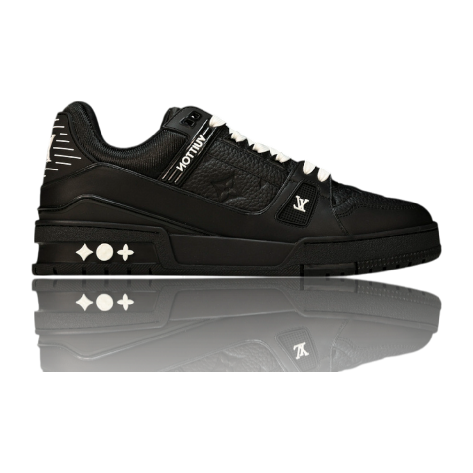 LV Trainer Low Monogram Black Embossed