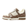 LV Trainer Low Monogram Denim Brown White