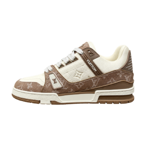 LV Trainer Low Monogram Denim Brown White