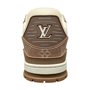 LV Trainer Low Monogram Denim Brown White