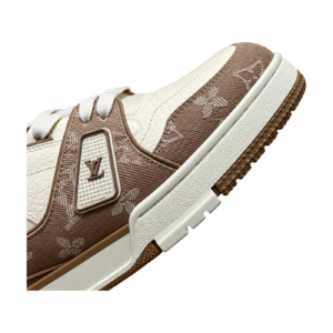 LV Trainer Low Monogram Denim Brown White